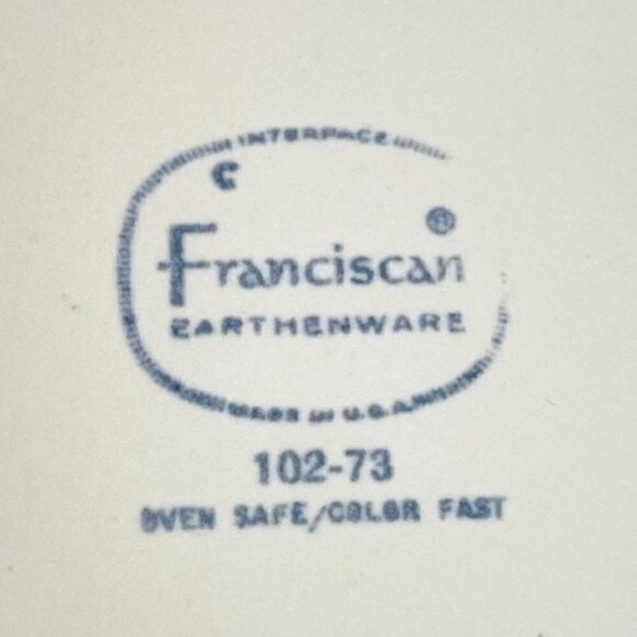 Vintage 1970 Franciscan Sundance Earthenware 102-73 Oval serving Platter 13.5" - Picture 6 of 7